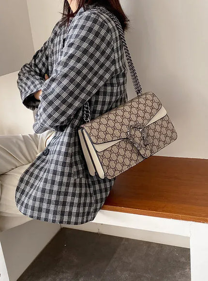 KissICON Dionysus Women's Print Shoulder Slung Bags Chain Bag