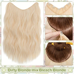 KissICON Dirty Blonde mix Bleach Blonde / 18inch KissIcon 18 Inch Clip In Hair Extensions -