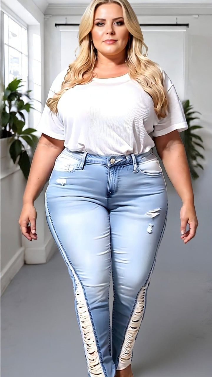 Distressed Diva Flare Jeans