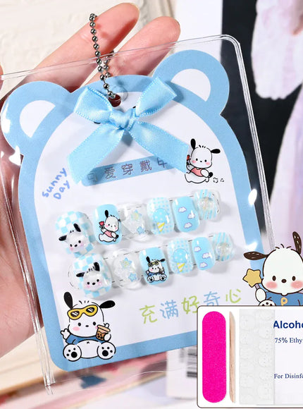 KissICON DLG3-2 KissIcon Kids Kuromi Press On Nails With Jelly
