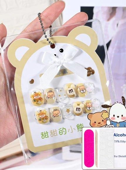 KissICON DLG3-4 KissIcon Kids Kuromi Press On Nails With Jelly