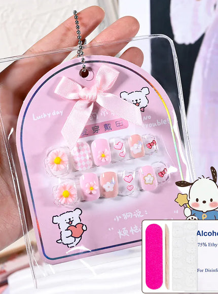 KissICON DLG3-5 KissIcon Kids Kuromi Press On Nails With Jelly