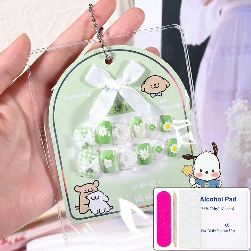 KissICON DLG3-7 KissIcon Kids Kuromi Press On Nails With Jelly