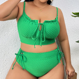 KissICON DM23545 / 2XL Seaural Solid Curve Swimwear – Bikinis Sets Two-piece