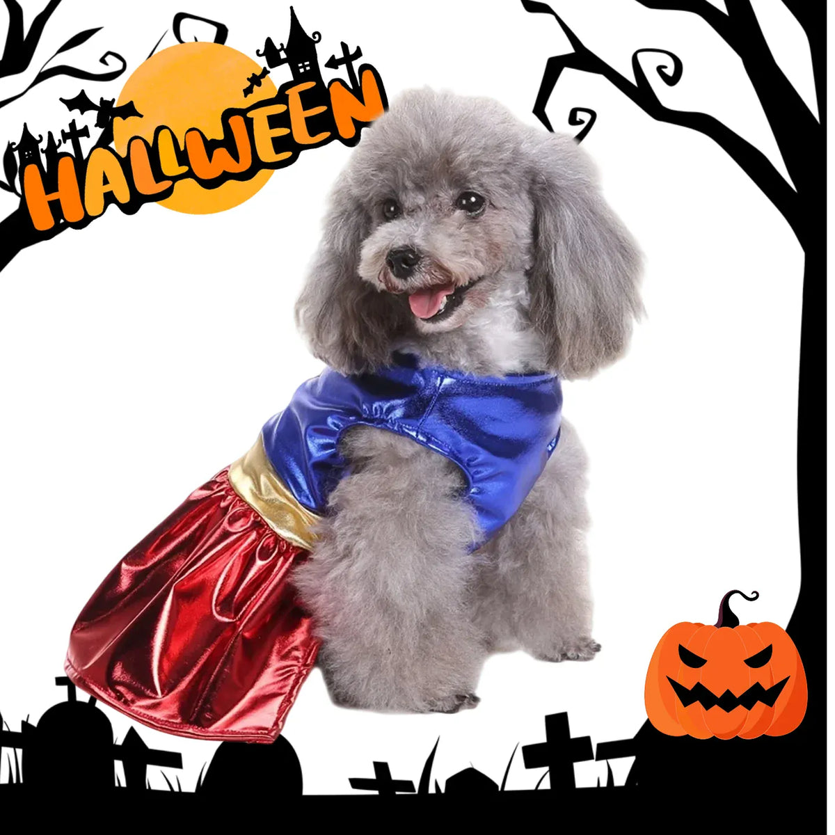 KissICON Dog Halloween Costume Dog Dress Halloween Dog Clothes