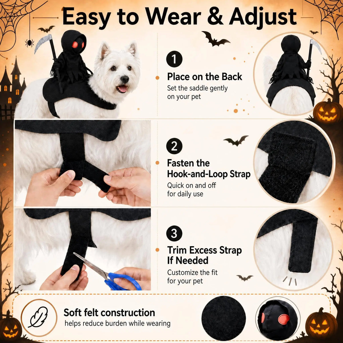 KissICON Dog Halloween Costume, Soft Knight Costume for Pets Cat Halloween Costumes