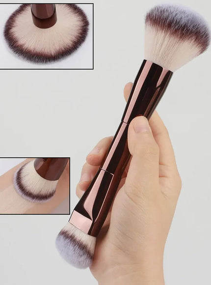 KissICON Double Headed Makeup Brush With Soft Bristles Portable