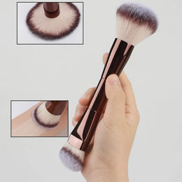 KissICON Double Headed Makeup Brush With Soft Bristles Portable