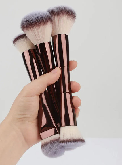 KissICON Double Headed Makeup Brush With Soft Bristles Portable