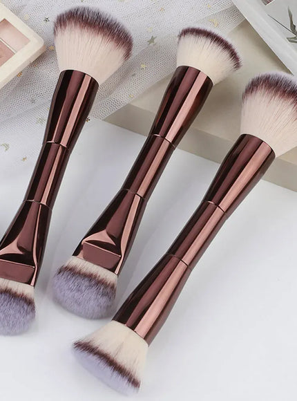 KissICON Double Headed Makeup Brush With Soft Bristles Portable