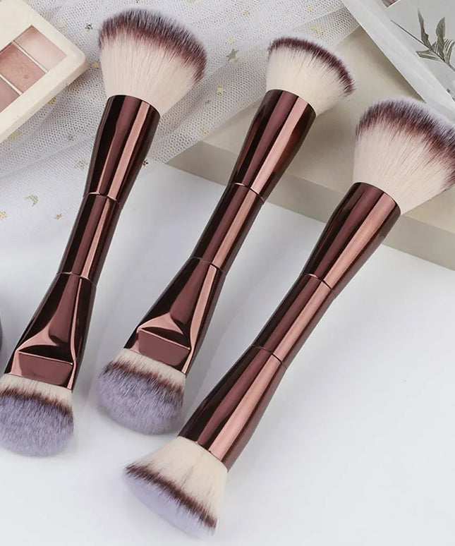 KissICON Double Headed Makeup Brush With Soft Bristles Portable