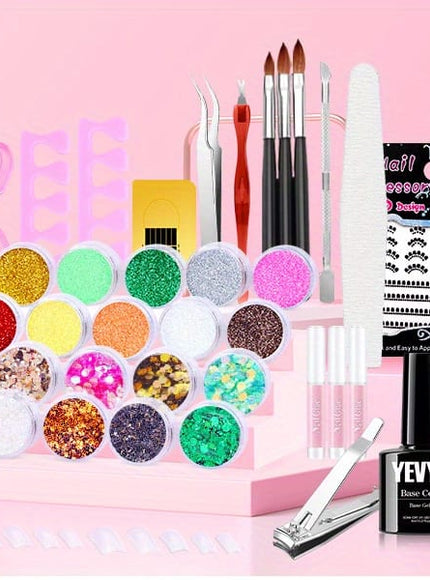 KissICON Drill And UV Light Nail Kit KissIcon YEVYO Acrylic Nail Kit Set Pro -