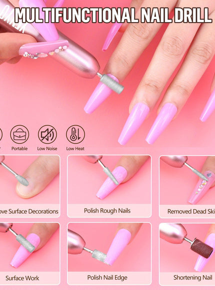 KissICON Drill And UV Light Nail Kit KissIcon YEVYO Acrylic Nail Kit Set Pro -