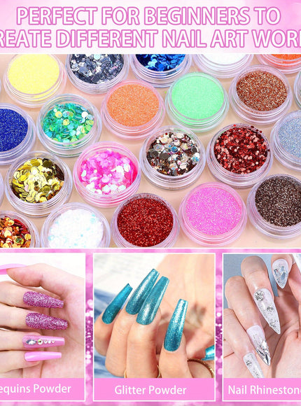 KissICON Drill And UV Light Nail Kit KissIcon YEVYO Acrylic Nail Kit Set Pro -
