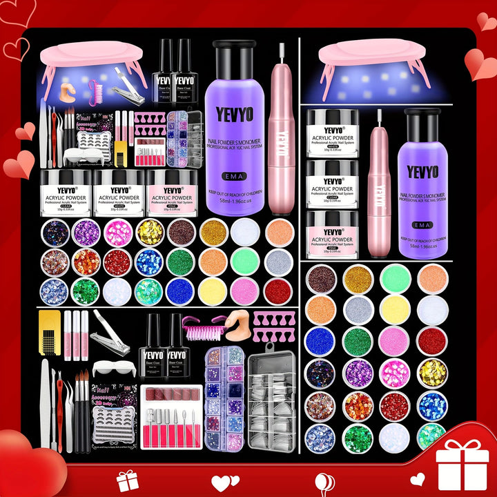 KissIcon YEVYO Acrylic Nail Kit Set Pro -