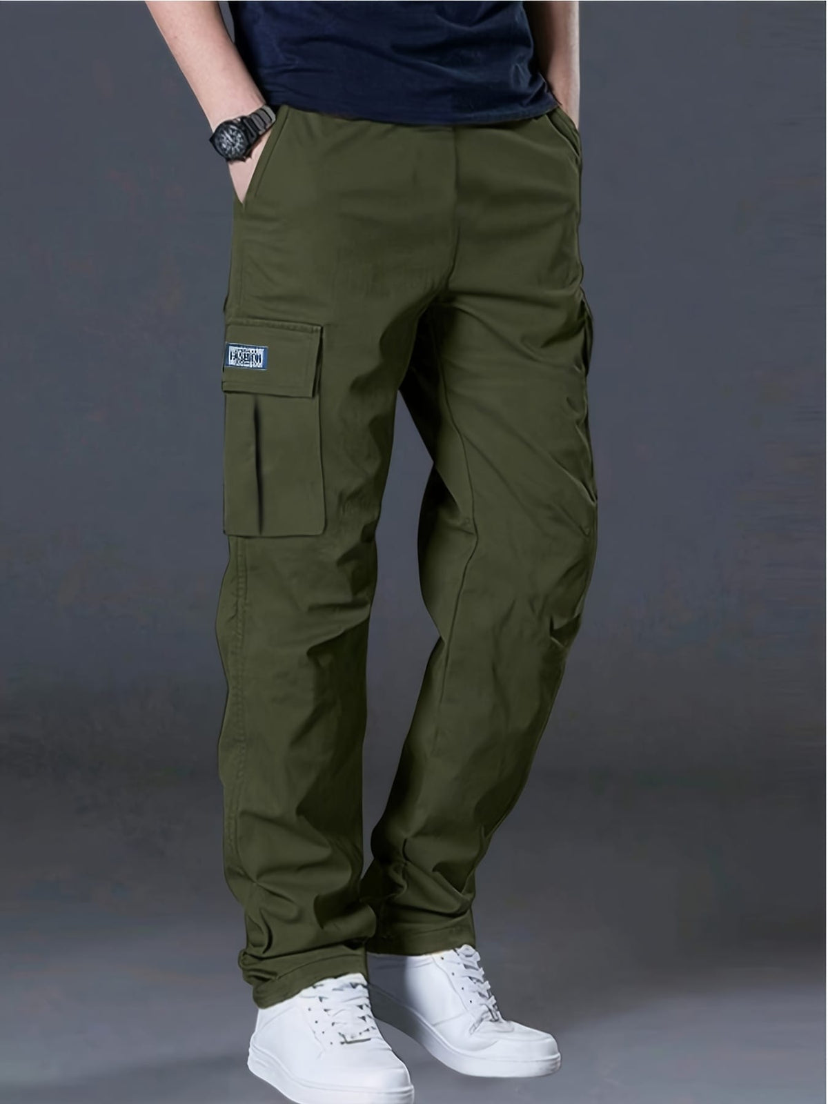 KissICON Durable Mens Cargo Pants MultiPocket AllSeason Work  Casual