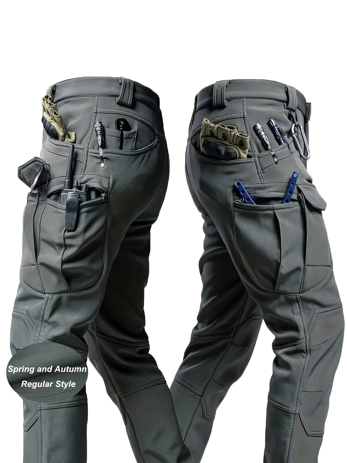 KissICON Durable MultiPocket Mens Outdoor Work  Tactical Trousers