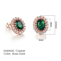 KissICON E107 Bling Crystal Druzy Stud Earring – Multicolor CZ Sparkle