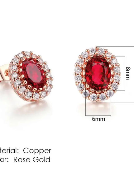 KissICON E108 Bling Crystal Druzy Stud Earring – Multicolor CZ Sparkle