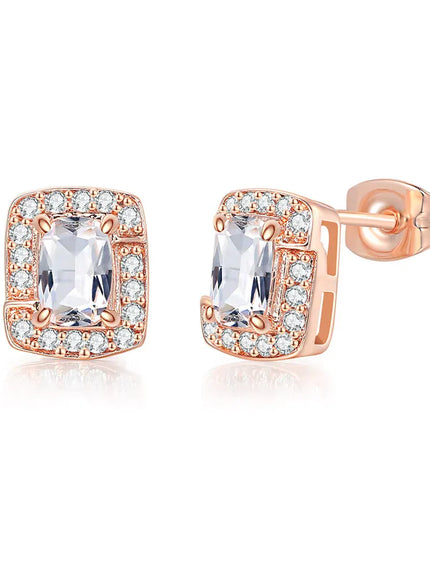 KissICON E275 Bling Birthstone Crystal Stud Earrings – Multicolor Zircon