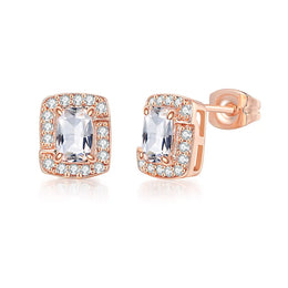 KissICON E275 Bling Birthstone Crystal Stud Earrings – Multicolor Zircon