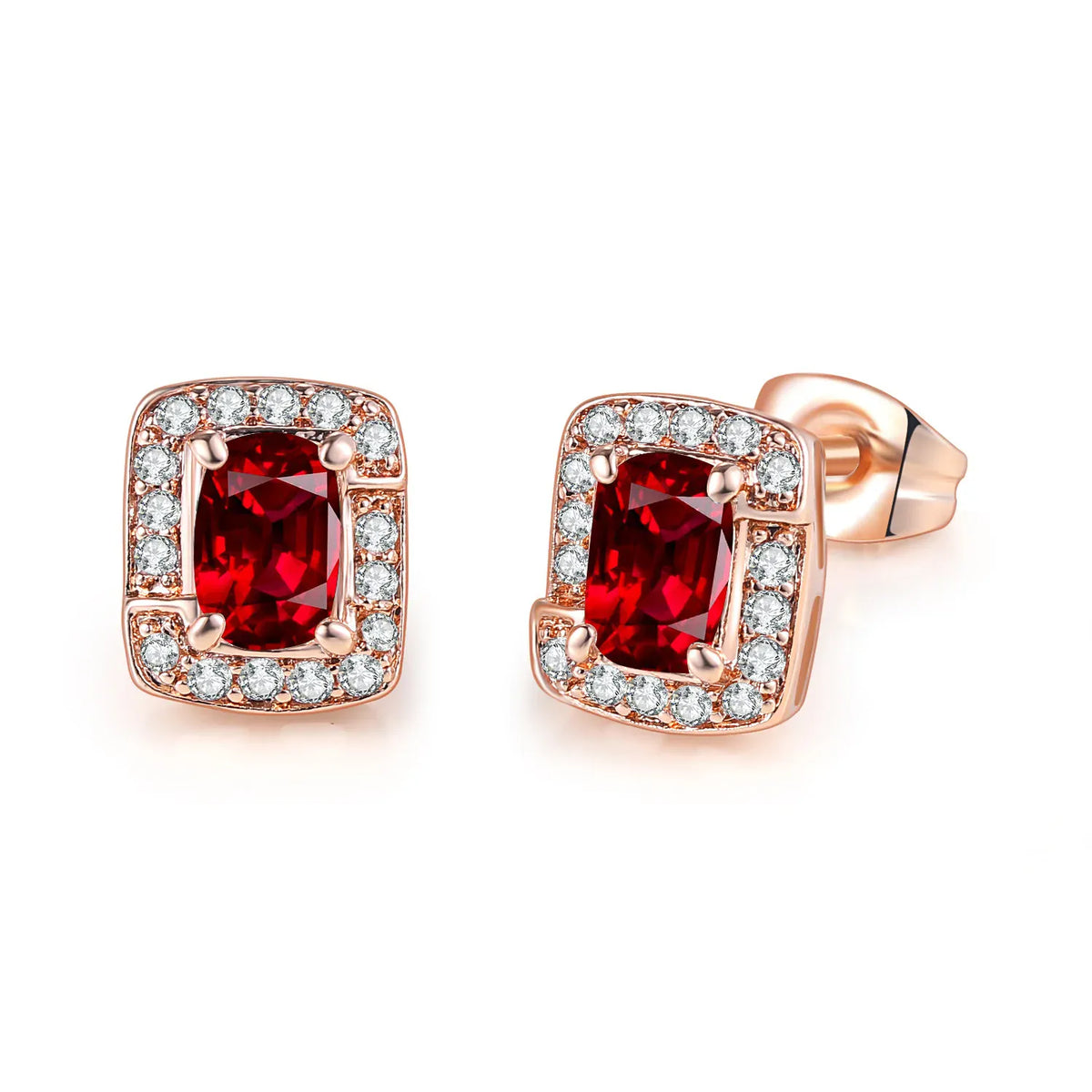 KissICON E291 Bling Birthstone Crystal Stud Earrings – Multicolor Zircon