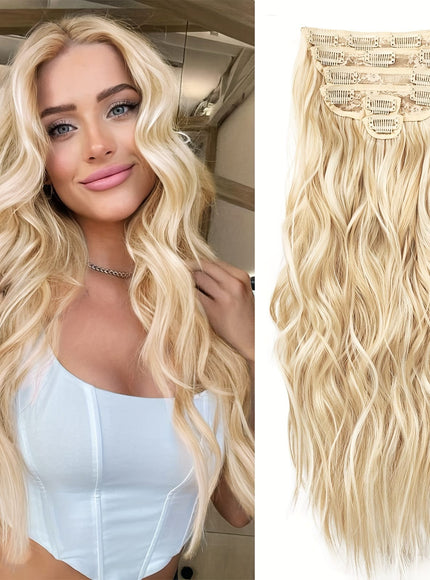 KissIcon 20 Inch Thick Curly Clip Hair Extensions