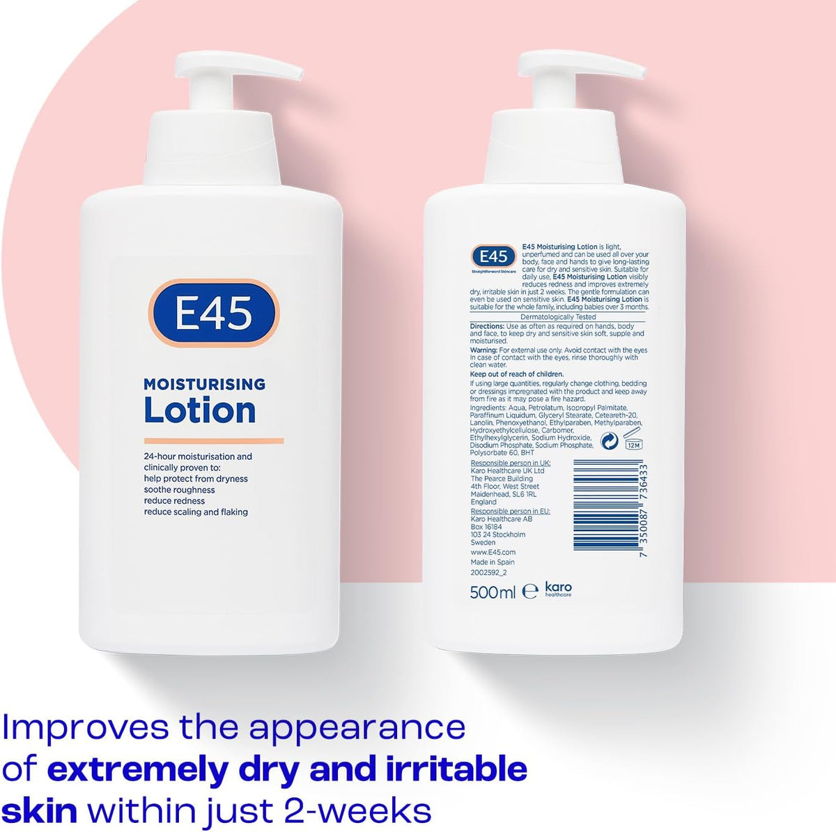 KissICON E45 500ml Dry Sensitive Skin Hydration