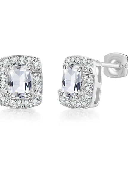 KissICON E758 Bling Birthstone Crystal Stud Earrings – Multicolor Zircon