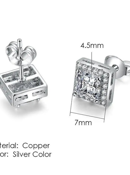 KissICON E846 Bling Crystal Druzy Stud Earring – Multicolor CZ Sparkle