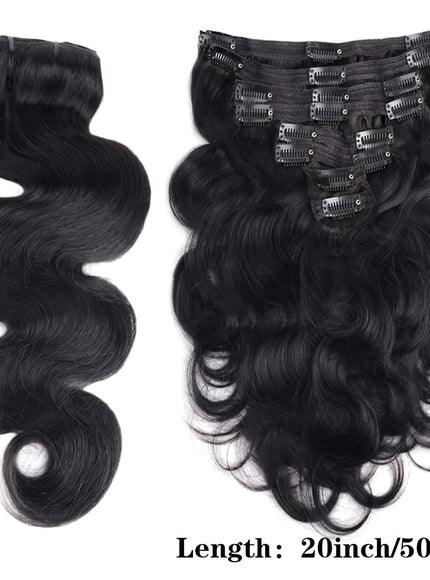 Body Wave Clip In Hair Extensions 18 Inch