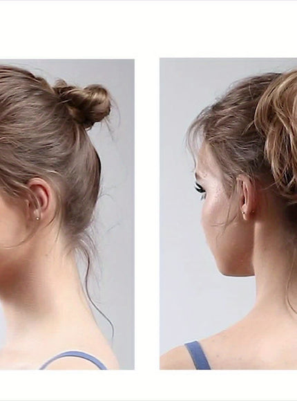 KissIcon Claw Clip Bun Hair Extensions - Bendable