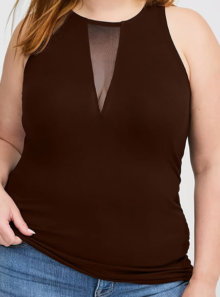 Plus Size Women's High Elastic Breathable Sleeveless Vest