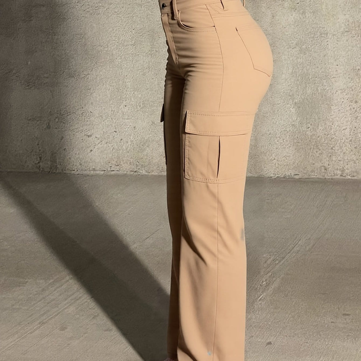 jkthpu-45 Earth-Yellow / UK 18 2025AW Women'S Stretchable Comfortable Khaki Cargo Pants -