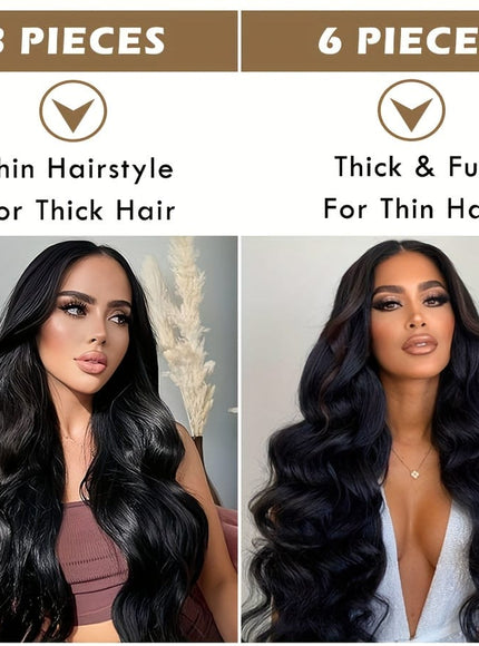 💋 Body Wave 3 Bundles Black 20 22