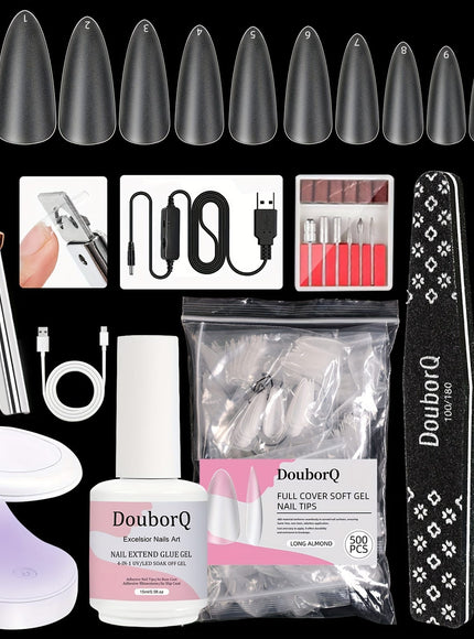 KissICON EF5 KissIcon Coffin Nail Tips Gel X Kit -