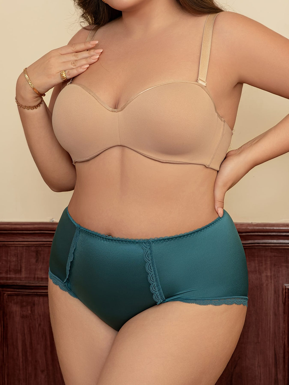 KissICON Elegant 5pack Satin Highwaist Panties Lace