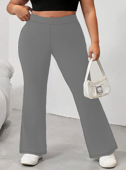 jkthpu-45 Elegant and Comfortable High-Waist Straight-Leg Pants for Women