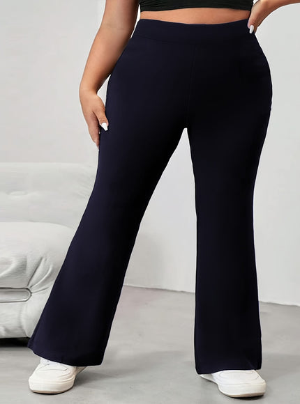 jkthpu-45 Elegant and Comfortable High-Waist Straight-Leg Pants for Women