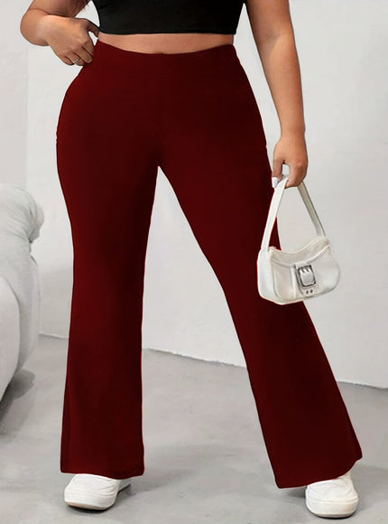 jkthpu-45 Elegant and Comfortable High-Waist Straight-Leg Pants for Women