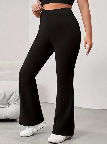 jkthpu-45 Elegant and Comfortable High-Waist Straight-Leg Pants for Women