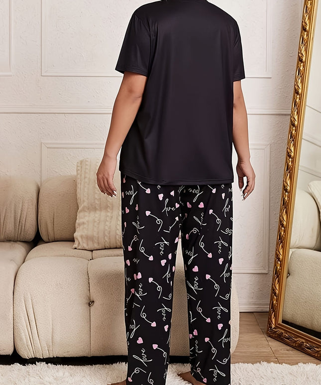 jkthpu-45 Elegant And Comfortable Plus-Size Loungewear Set for Women