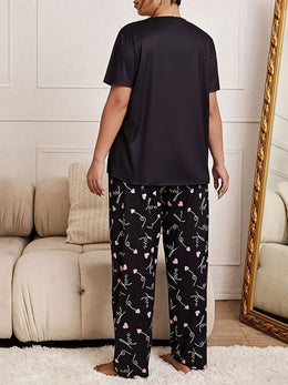 jkthpu-45 Elegant And Comfortable Plus-Size Loungewear Set for Women