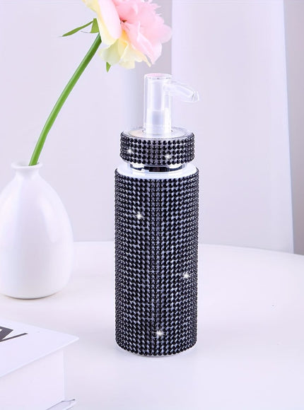 jkthpu-45 Elegant Black Luxury Diamond 200ml Dispenser Bottle for Lotions  Soaps