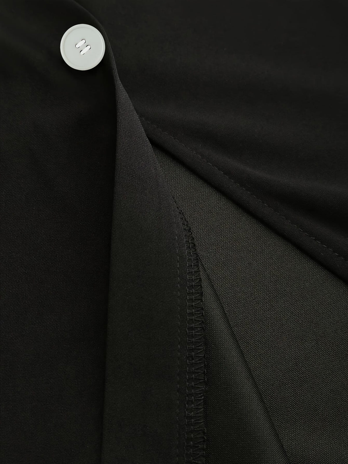 jkthpu-45 Elegant Black Plus Size Pencil Skirt 5 Buttons Machine Washable
