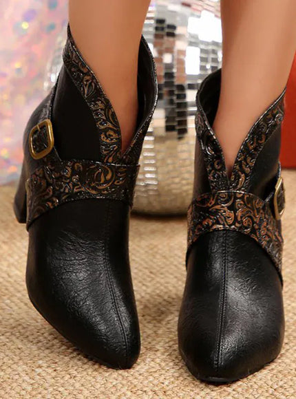 KissICON Elegant Buckle Detor Ankle for Women Spring Autumn