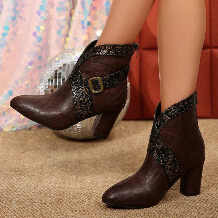 Elegant Buckle Detor Ankle for Women Spring Autumn