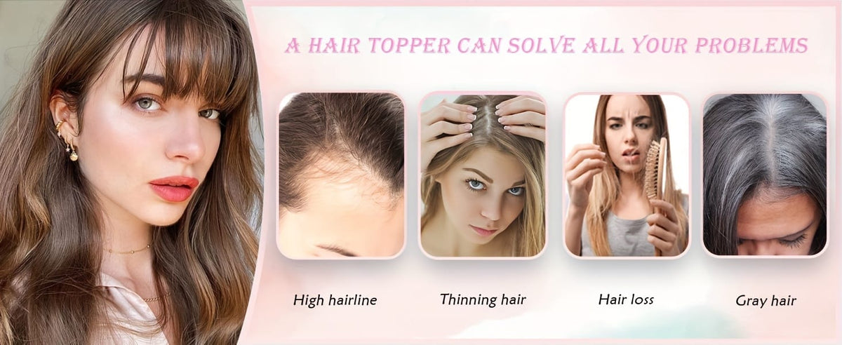 KissICON 💋 Elegant Clip-In Bangs Blonde Hairpieces - 360°