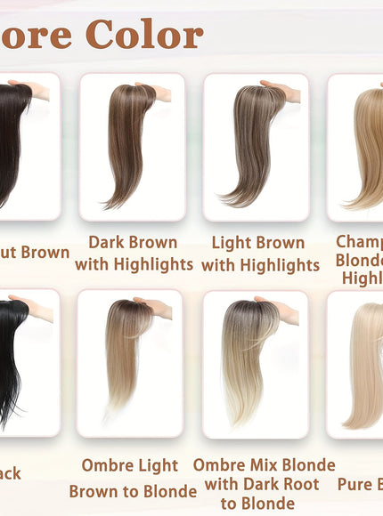 KissICON 💋 Elegant Clip-In Bangs Blonde Hairpieces - 360°