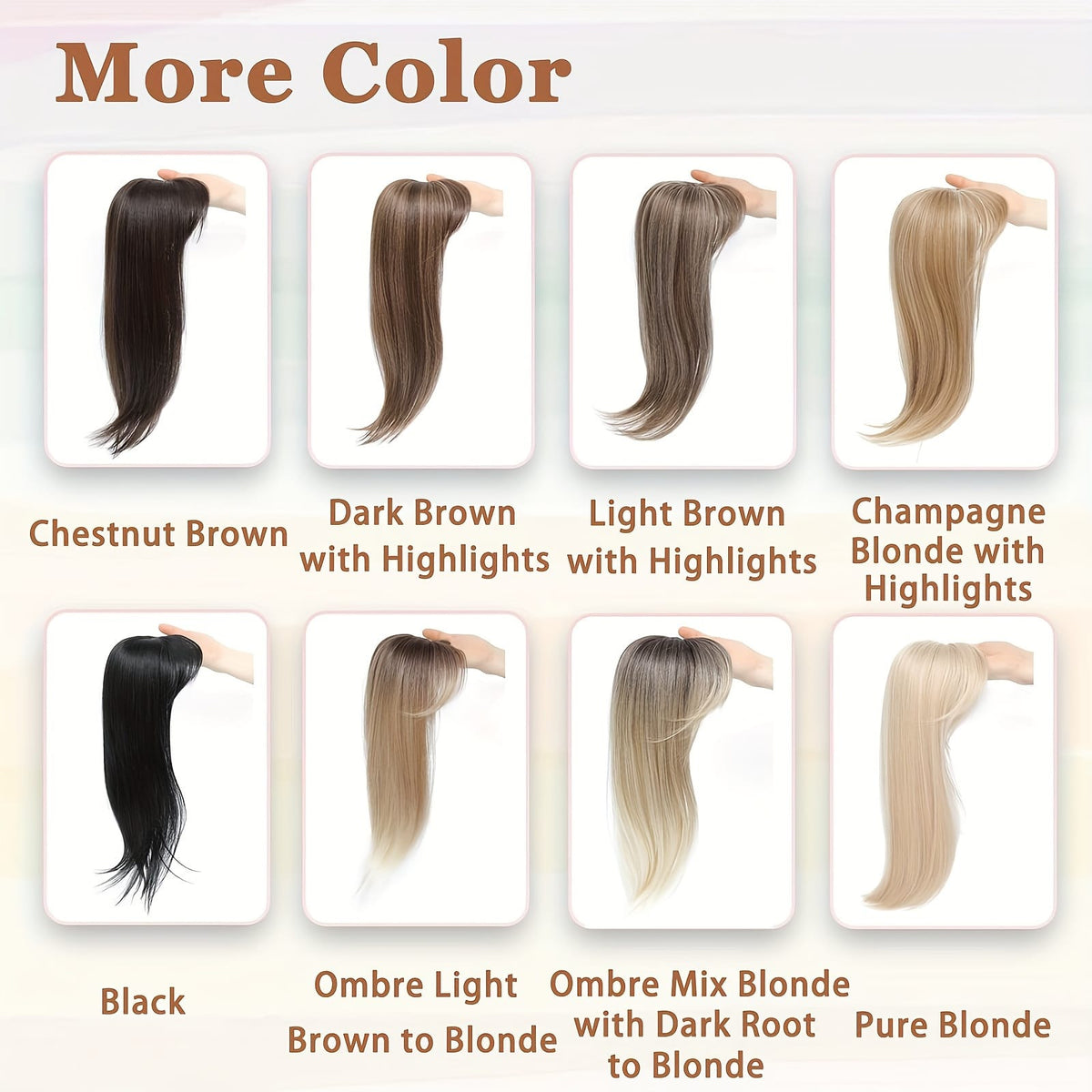 KissICON 💋 Elegant Clip-In Bangs Blonde Hairpieces - 360°